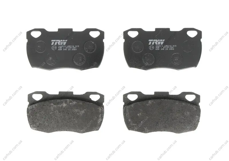 Комплект гальмівних колодок передн, LAND ROVER 110/127, 90 I, DEFENDER 2.2D-4.0 09.83-02.16 TRW GDB395 (фото 1)