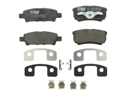 Комплект гальмівних колодок задн (з комплектуючими), CHRYSLER 200, SEBRING DODGE AVENGER, CALIBER JEEP COMPASS, PATRIOT 1.8-3.6ALK 06.06- TRW GDB4143