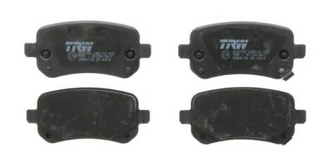 Комплект гальмівних колодок задн, CHRYSLER GRAND VOYAGER V, TOWN & COUNTRY, VOYAGER V DODGE GRAND, JOURNEY FIAT FREEMONT 2.0D-4.0 06.07- TRW GDB4176