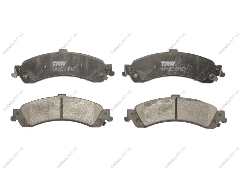 Комплект гальмівних колодок задн, CADILLAC ESCALADE CHEVROLET AVALANCHE, AVALANCHE 1500, SILVERADO 1500, SUBURBAN, TAHOE GMC SIERRA, YUKON 4.3-8.1 10.98- TRW GDB4454 (фото 1)