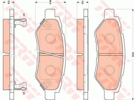 Гальмівні колодки, дискові TRW GDB4602