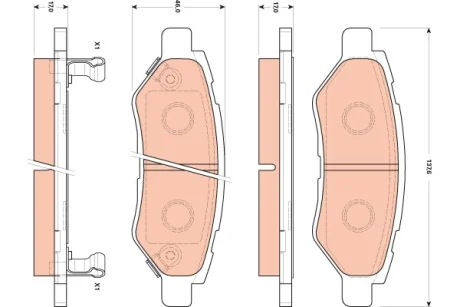 Комплект гальмівних колодок задн, CADILLAC CTS, CTS SPORT, SRX CHEVROLET CAMARO FORD KUGA III, PUMA 1.5-6.2 01.08- TRW GDB4602