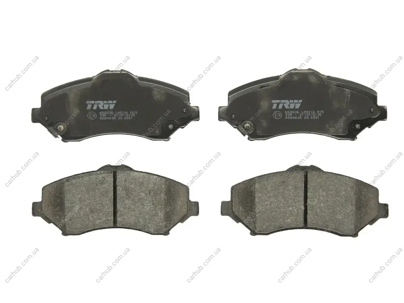 Комплект гальмівних колодок передн, CHRYSLER GRAND VOYAGER V, TOWN & COUNTRY, VOYAGER V DODGE GRAND, JOURNEY, NITRO FIAT FREEMONT JEEP CHEROKEE, COMPASS, WRANGLER III 2.0D-4.0 08.03- TRW GDB4605 (фото 1)