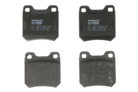 Комплект гальмівних колодок задн, CHEVROLET VECTRA OPEL ASTRA F, OMEGA A, SENATOR B, VECTRA B SAAB 9-3, 9-5 1.6-3.0 09.86-12.09 TRW GDB915