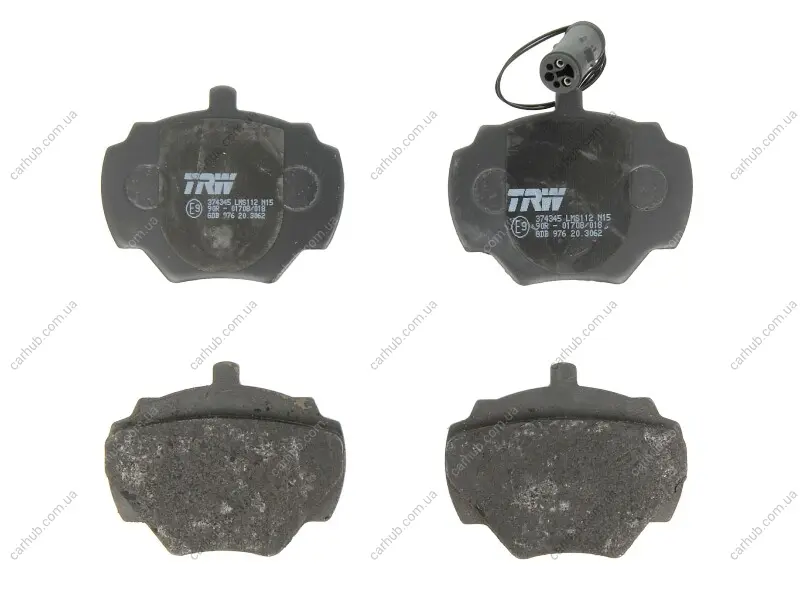 Комплект гальмівних колодок задн, LAND ROVER 90 I, DEFENDER, DISCOVERY I, RANGE ROVER I 2.0-4.3 08.81-02.16 TRW GDB976 (фото 1)