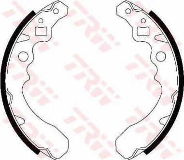 Гальмівна колодка DAIHATSU CUORE II, CUORE III, CUORE V, CUORE VI, CUORE VII, MOVE, SIRION, YRV OPEL KADETT C 0.7-1.3 08.73- TRW GS8282