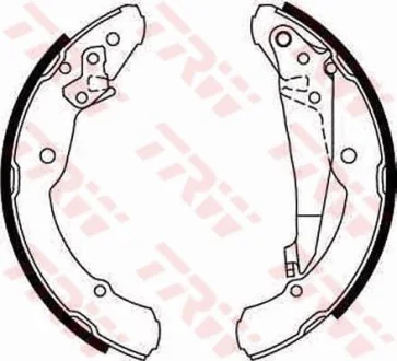 Гальмівна колодка SEAT INCA SKODA OCTAVIA I, OCTAVIA II, ROOMSTER, ROOMSTER PRAKTIK VW BEETLE, CADDY II, CADDY II FURGON/NADWOZIE WIELKOPRZESTRZENNE, JETTA IV, POLO V 1.2-2.5 11.95-05.22 TRW GS8639