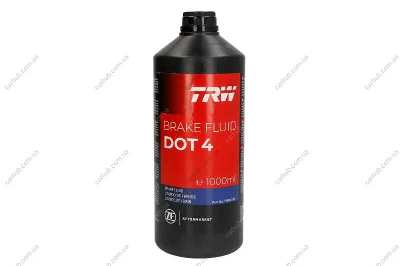 Гальмівна рідина DOT4 (1L) [сухість: 270°C, вологість: 163°C, в\'язкість: 1315мм²/с] SAE J1703, ISO/DIN 4925 TRW PFB401SE (фото 1)
