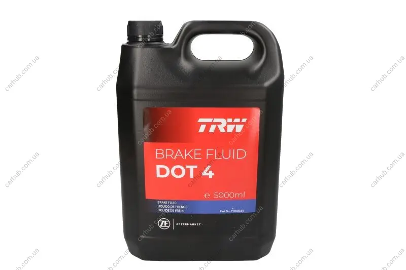 Гальмівна рідина DOT4 (5L) [сухість: 270°C, вологість: 163°C, в\'язкість: 1315мм²/с] SAE J1703, ISO/DIN 4925 TRW PFB405SE (фото 1)