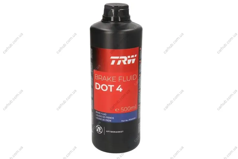 Гальмівна рідина DOT4 (0,5L) [сухість: 270°C, вологість: 163°C, в\'язкість: 1315мм²/с] SAE J1703, ISO/DIN 4925 TRW PFB450SE (фото 1)