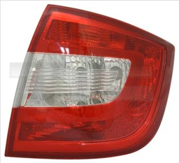 Ліхтар задній прав (P21/4W/P21W/PY21W/W3W, колір скла червон) SKODA RAPID Ліфтбек 07.12-03.22 TYC 1114277012