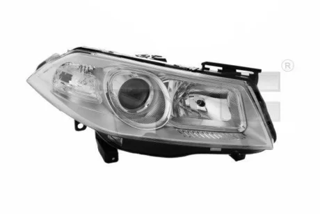 Фара лів (H1/H7, електричн, без мотора, колір відбивача: хром) RENAULT MEGANE II 01.06-12.09 TYC 201072152