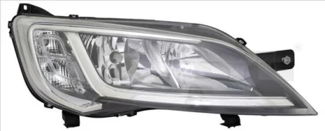 Фара лів (H7/H7/W21, електричн, з мотором, колір відбивача: хром) CITROEN JUMPER III FIAT DUCATO PEUGEOT BOXER 06.14-12.17 TYC 2014776052
