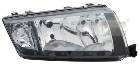 Фара прав (H3/H7, електричн, без мотора, колір відбивача: чорн) SKODA FABIA I 08.99-03.08 TYC 206229152