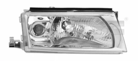 Фара прав (H3/H4, електричн, без мотора, колір відбивача: срібн) SKODA OCTAVIA I 08.00-12.10 TYC 206231152