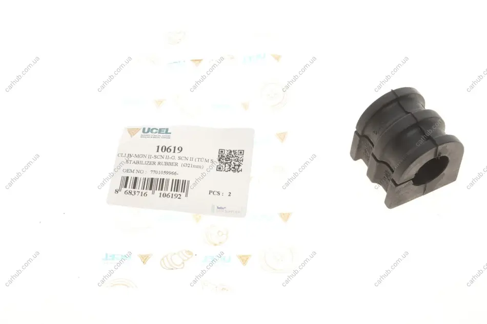 Втулка стабілізатора (переднього) Renault Clio III/Grand Scenic 1.2-2.0 03- (d=21mm) UCEL UC-EL 10619 (фото 1)