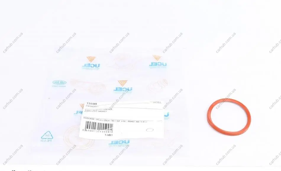Прокладка патрубка інтеркулера ущільнююча Renault Megane III/IV 1.5dCi 08- (L/нижн.) UCEL UC-EL 15599 (фото 1)
