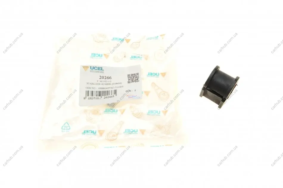 Втулка стабілізатора (заднього) Ford Mondeo I/II 93-01 (d=18.8mm) UCEL UC-EL 20266 (фото 1)