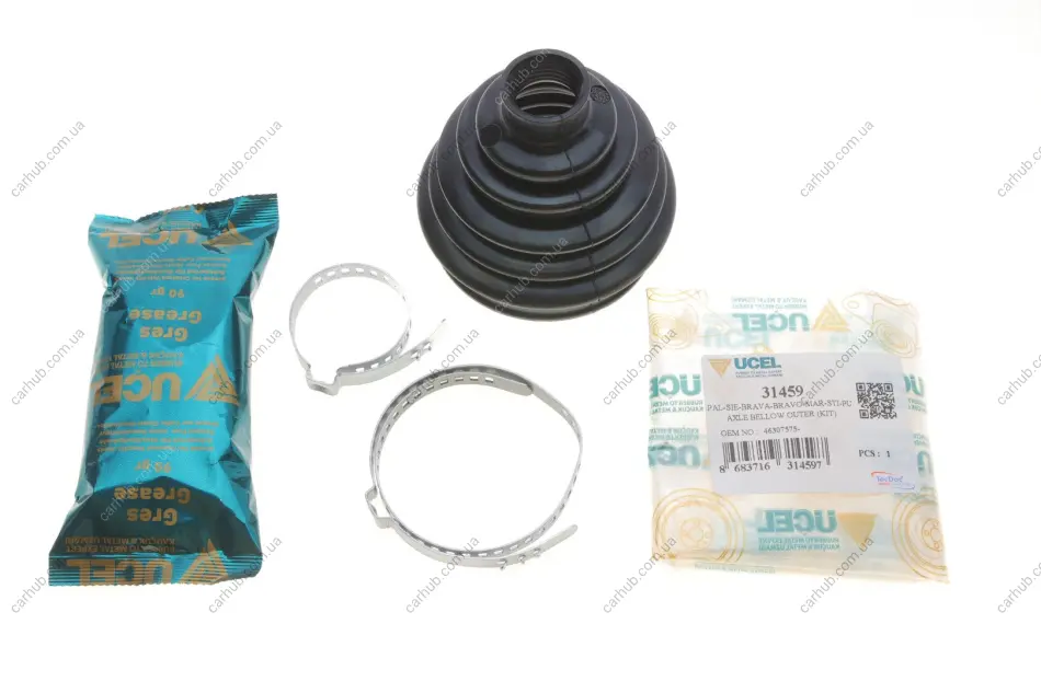 Пильник ШРКШ (зовнішній) Fiat Doblo 1.9D/1.2i/1.4i/1.6i 01-09 (к-кт) UCEL UC-EL 31459 (фото 1)