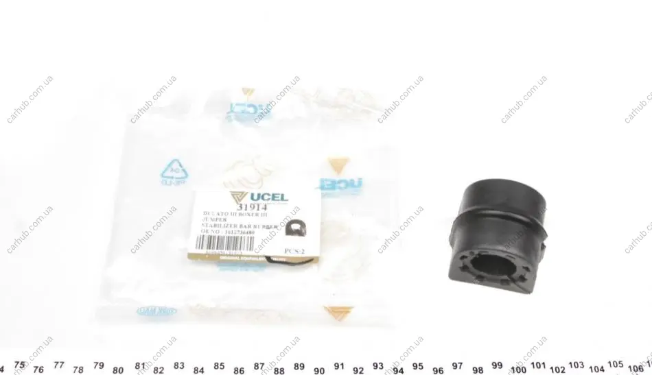 Втулка стабілізатора (переднього) Fiat Ducato 06- (d=24mm) UCEL UC-EL 31914 (фото 1)