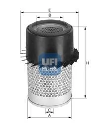 Фільтр повітряний 128x365x103x62,9 AEBI TT 95, TP 47 BOBCAT 825 CARRARO 3800 TIGRETRAC, 4300 SUPERTIGRE, 5500 SUPERTIGRE, 5500 TIGRONE CASE IH 350 D, 450 B DOOSAN 460, 460 PLUS UFI 27.334.00
