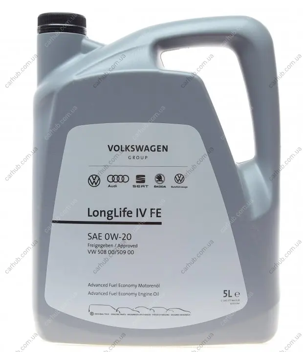 Олива 0W20 LongLife IV (5л) VW 508.00/509.00 VAG GS60577M4 (фото 1)