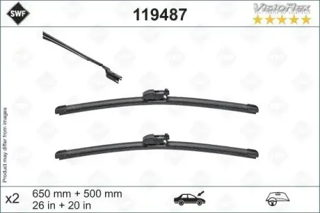 Щітки склоочисника (650/500 мм) BMW X3 (G01/F98)/Jaguar E-Pace 17- Valeo 119487