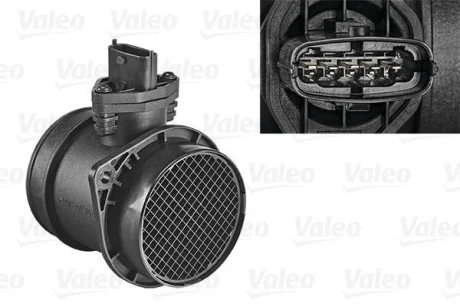 Витратомір повітря (5 pin, модуль) VOLVO C30, C70 I, C70 II, S40 II, S60 I, S70, S80 I, S80 II, V50, V70 I, V70 II, V70 III, XC70 I, XC90 I FORD FOCUS II, KUGA I, MONDEO IV 2.0-3.0 12.95-12.16 Valeo 253732