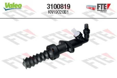 Робочий циліндр зчеплення (19мм) CITROEN BERLINGO, BERLINGO MULTISPACE, C2, C3 I, C4, C4 GRAND PICASSO I, C4 I, C4 PICASSO I, C5 I, C5 II, C8, EVASION, JUMPY I, JUMPY II, XSARA 1.4-3.0 02.96- Valeo 3100819