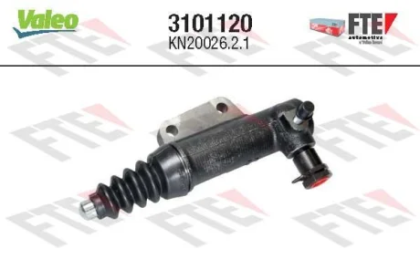 Робочий циліндр зчеплення (20,64мм) ALFA ROMEO 147, MITO CITROEN NEMO FIAT DOBLO, DOBLO CARGO, FIORINO, GRANDE PUNTO, IDEA, LINEA, MULTIPLA, PALIO, PUNTO, PUNTO EVO, QUBO, SIENA 1.2-1.9D 04.99- Valeo 3101120