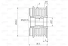 Шків генератора MERCEDES A (W169), B SPORTS TOURER (W245), C (W204), C T-MODEL (S204), V (638/2), VITO (W638) CHEVROLET AVEO, CAPTIVA, EPICA, LACETTI, NUBIRA OPEL ANTARA A 1.3D-2.3D 02.96- Valeo 588068 (фото 2)