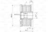 Шків генератора NISSAN CABSTAR, MURANO II, NAVARA NP300, NT400 CABSTAR, PATHFINDER III, PICK UP 2.5D/3.0D 03.02- Valeo 588069 (фото 2)