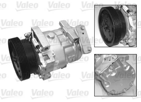 Компресор кондиціонера Duster 1.6 i 16V/1.5 dCi 10-/Logan 1.2/1.4/1.6 i/1.5 dCi 04- Valeo 699414