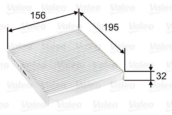 Фільтр салону DAIHATSU CUORE V, CUORE VI, SIRION, TERIOS, TREVIS SUBARU JUSTY IV 1.0/1.3/1.5 04.98- Valeo 715637 (фото 1)
