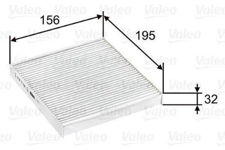 Фільтр салону DAIHATSU CUORE V, CUORE VI, SIRION, TERIOS, TREVIS SUBARU JUSTY IV 1.0/1.3/1.5 04.98- Valeo 715637