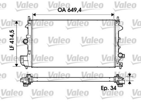 Радіатор Valeo 734339