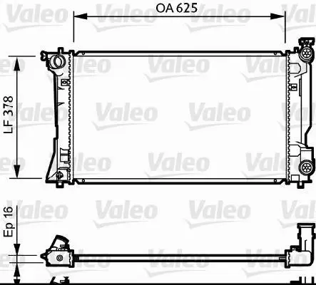 Радіатор двигуна TOYOTA AVENSIS 2.0/2.4 01.03-11.08 Valeo 734712 (фото 1)