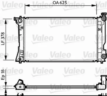 Радіатор двигуна TOYOTA AVENSIS 2.0/2.4 01.03-11.08 Valeo 734712