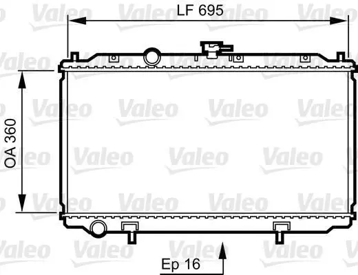 Радіатор двигуна NISSAN ALMERA II, PRIMERA SEAT TOLEDO I VW SCIROCCO 1.5/1.6/1.8 04.86-10.08 Valeo 734736 (фото 1)