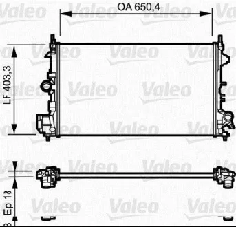 Радіатор двигуна FIAT CROMA OPEL SIGNUM, VECTRA C, VECTRA C GTS 1.6/1.8 04.02-12.11 Valeo 734981