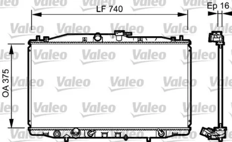 Радіатор двигуна HONDA ACCORD VII 2.0 02.03-05.08 Valeo 735050