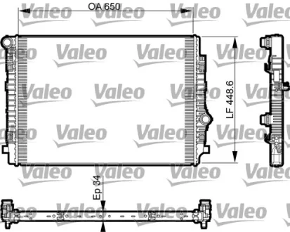 Радіатор охолодження Audi A3/Q3/Seat Leon/Skoda Kodiaq/Octavia 2.0TDI 12-/VW Golf/Passat 14- VALEO Valeo 735549