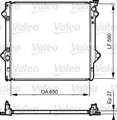 Радіатор двигуна (акпп) TOYOTA 4 RUNNER IV, FJ CRUISER, LAND CRUISER PRADO 4.0 09.02-01.18 Valeo 735569 (фото 1)