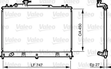 Радіатор двигуна MAZDA CX-7 2.2D/2.3 06.06-12.14 Valeo 735577