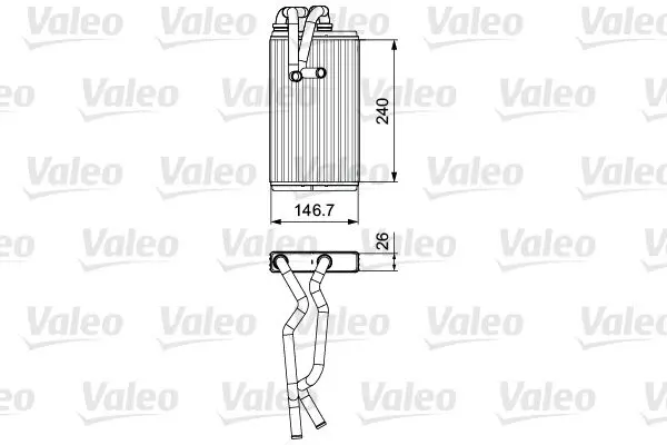 Радіатор пічки CITROEN C-CROSSER, C-CROSSER ENTERPRISE, C4 AIRCROSS MITSUBISHI ASX, LANCER VIII, OUTLANDER II PEUGEOT 4007, 4008 1.5-3.0 11.06- Valeo 811525 (фото 1)