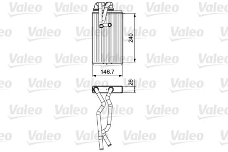 Радіатор пічки CITROEN C-CROSSER, C-CROSSER ENTERPRISE, C4 AIRCROSS MITSUBISHI ASX, LANCER VIII, OUTLANDER II PEUGEOT 4007, 4008 1.5-3.0 11.06- Valeo 811525