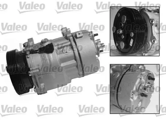 Компресор кондиціонера MERCEDES V (638/2) AUDI A3, TT FORD GALAXY I, GALAXY MK I PEUGEOT 306 SEAT ALHAMBRA, CORDOBA, CORDOBA VARIO, IBIZA II, INCA, LEON, TOLEDO I 1.0-3.2 02.88-12.14 Valeo 813200 (фото 1)