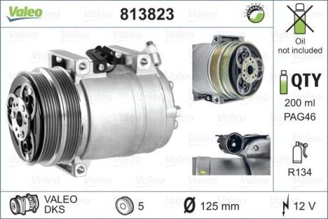 Компресор кондиціонера FOCUS 1.4-2.5 04-12 RE-GEN Valeo 813823