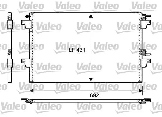 Радіатор кондиціонера Renault Espace 2.0/3.0/1.9-3.0dCi 03- Valeo 814007 (фото 1)