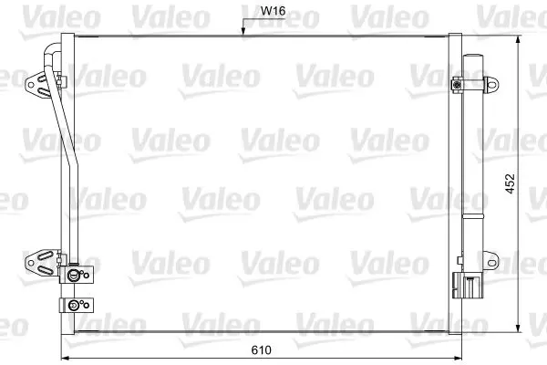 Радіатор кондиціонера PASSAT 1.4-1.6 04-14 Valeo 814039 (фото 1)